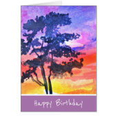 Sonnenuntergang Traumlandschaft Aquarellkunst (Vorne)