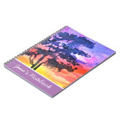 Sonnenuntergang Traumlandschaft Aquarellkunst Notizblock (Linke Seite)