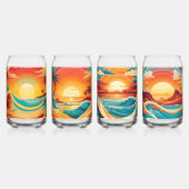 Sonnenuntergang Trinkbehälter Set Dosenglas (Vorderseite)