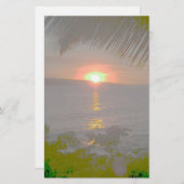 Sonnenuntergang tropische Landschaft stationär Briefpapier (Vorne/Hinten)