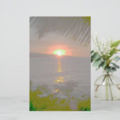 Sonnenuntergang tropische Landschaft stationär Briefpapier (Stehend Vorderseite)