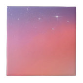 Sonnenuntergang Twilight Stars Pink Lila Ombre Gra Fliese (Vorderseite)