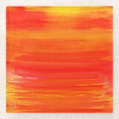 Sonnenuntergang & Twilight - Untersetzer aus Glas (Vorderseite)