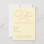 Sonnenuntergang UAWG mit Meal Choice Response Card RSVP Karte (Rückseite)