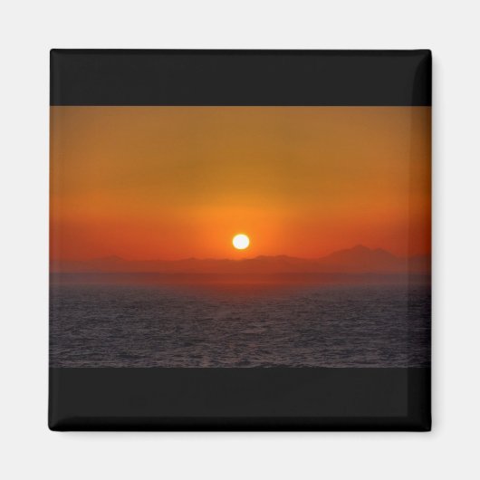 Sonnenuntergang über ägyptischen Bergen Magnet (Vorne)