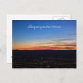 Sonnenuntergang über Albuquerque-Postkarte Postkarte (Vorne/Hinten)