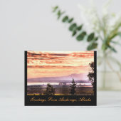 Sonnenuntergang über Anchorage, Alaska Grüße Postk Postkarte (Stehend Vorderseite)