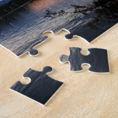 Sonnenuntergang über Berg Katahdin Millinocket See Puzzle (Seite)