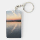 Sonnenuntergang über Bucht - doppelseitiger Schlüsselanhänger (Rückseite)