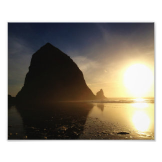 Sonnenuntergang über Cannon Beach, Oregon Fotodruck