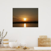 Sonnenuntergang über Cardiff Bay Poster (Küche)