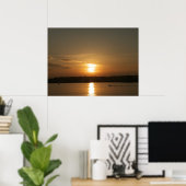 Sonnenuntergang über Cardiff Bay Poster (Heimbüro)