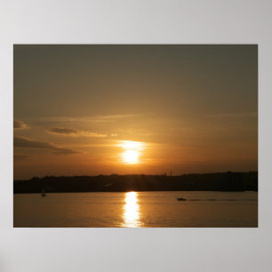 Sonnenuntergang über Cardiff Bay Poster