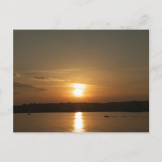 Sonnenuntergang über Cardiff Bay Postkarte