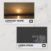 Sonnenuntergang über Cardiff Bay Visitenkarte (Vorne/Hinten)