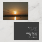 Sonnenuntergang über Cardiff Bay Visitenkarte (Vorne/Hinten)