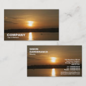 Sonnenuntergang über Cardiff Bay Visitenkarte (Vorne/Hinten)