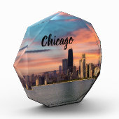 Sonnenuntergang über Chicago Fotoblock (Links)