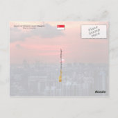 Sonnenuntergang über Chinatown in Singapur Postkarte (Rückseite)