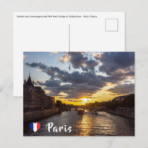 Sonnenuntergang über Conciergerie - Paris, Frankre Postkarte