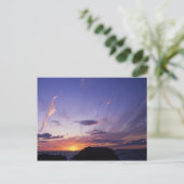 Sonnenuntergang über Cornwalls Atlantik Postkarte (Stehend Vorderseite)