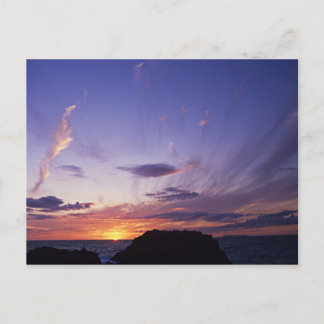 Sonnenuntergang über Cornwalls Atlantik Postkarte