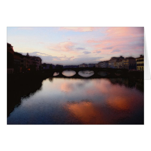Sonnenuntergang über dem Arno (Vorderseite (Horizontal))
