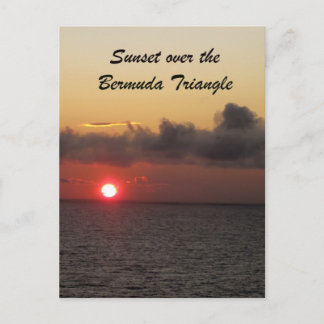 Sonnenuntergang über dem Bermuda-Dreieck Postkarte