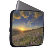 Sonnenuntergang über dem Bitterroot Gebirge und ri Laptopschutzhülle (Vorne Rechts)