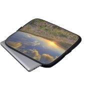 Sonnenuntergang über dem Bitterroot Gebirge und ri Laptopschutzhülle (Vorne Knopf)