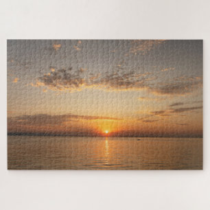 Sonnenuntergang über dem Bodensee Puzzle