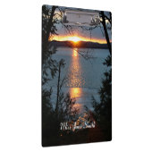 Sonnenuntergang über dem Forest Lake Clipboard Klemmbrett (Rechts)