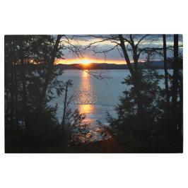 Sonnenuntergang über dem Forest Lake Metal