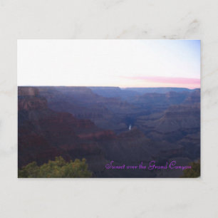 Sonnenuntergang über dem Grand Canyon Postkarte