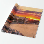 Sonnenuntergang über dem Hafen von Mahon - Menorca Geschenkpapier (Ungerollt)