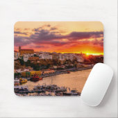 Sonnenuntergang über dem Hafen von Mahon - Menorca Mousepad (Mit Mouse)