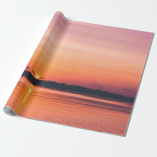 SONNENUNTERGANG ÜBER DEM HORIZONT GESCHENKPAPIER