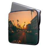 Sonnenuntergang über dem Horizont Laptopschutzhülle (Vorderseite Links)