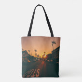 Sonnenuntergang über dem Horizont Tasche (Rückseite)