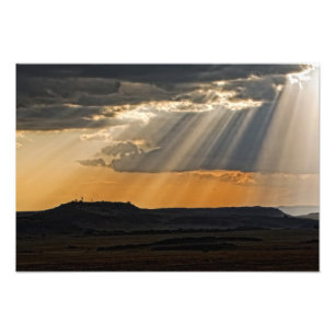 Sonnenuntergang über dem Masai Mara. Fotodruck