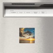 Sonnenuntergang über dem Meer, Fidschi Magnet (In Situ (Geschirrspüler))