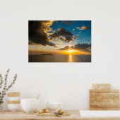 Sonnenuntergang über dem Meer, Fidschi Poster (Küche)