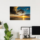 Sonnenuntergang über dem Meer, Fidschi Poster (Heimbüro)