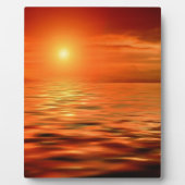 Sonnenuntergang über dem Meer Fotoplatte (Vorderseite)