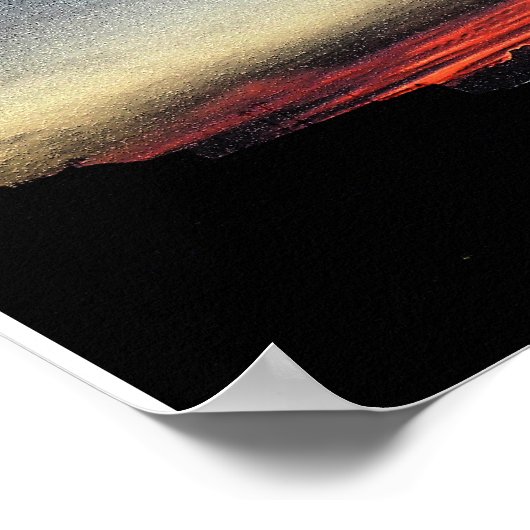 Sonnenuntergang über dem Meer in Aberystwyth Poster (Ecke)