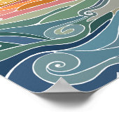 Sonnenuntergang über dem Meer Poster (Ecke)