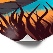 Sonnenuntergang über dem Meer Poster (Ecke)