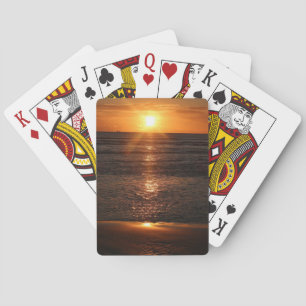 Sonnenuntergang über dem Meer Spielkarten