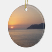 Sonnenuntergang über dem Mittelmeer Keramik Ornament (Links)