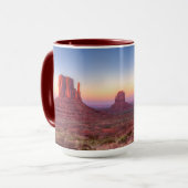 Sonnenuntergang über dem Monumental Arizona Tasse (Vorderseite Links)